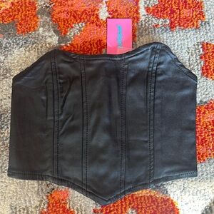 Edikted Luna Faux Leather Stretch Corset!